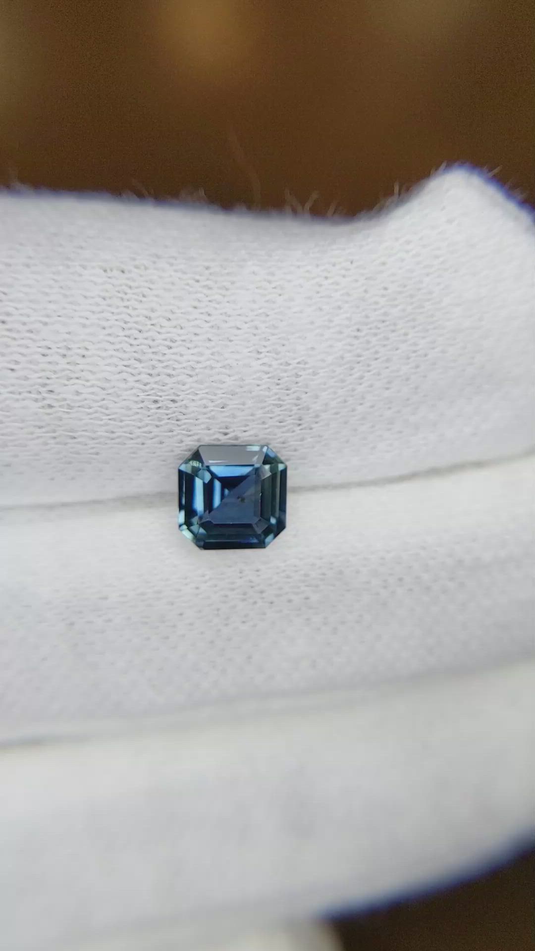 1.06 Ct. Greenish Blue Sapphire from Ceylon (Sri Lanka) Size Video