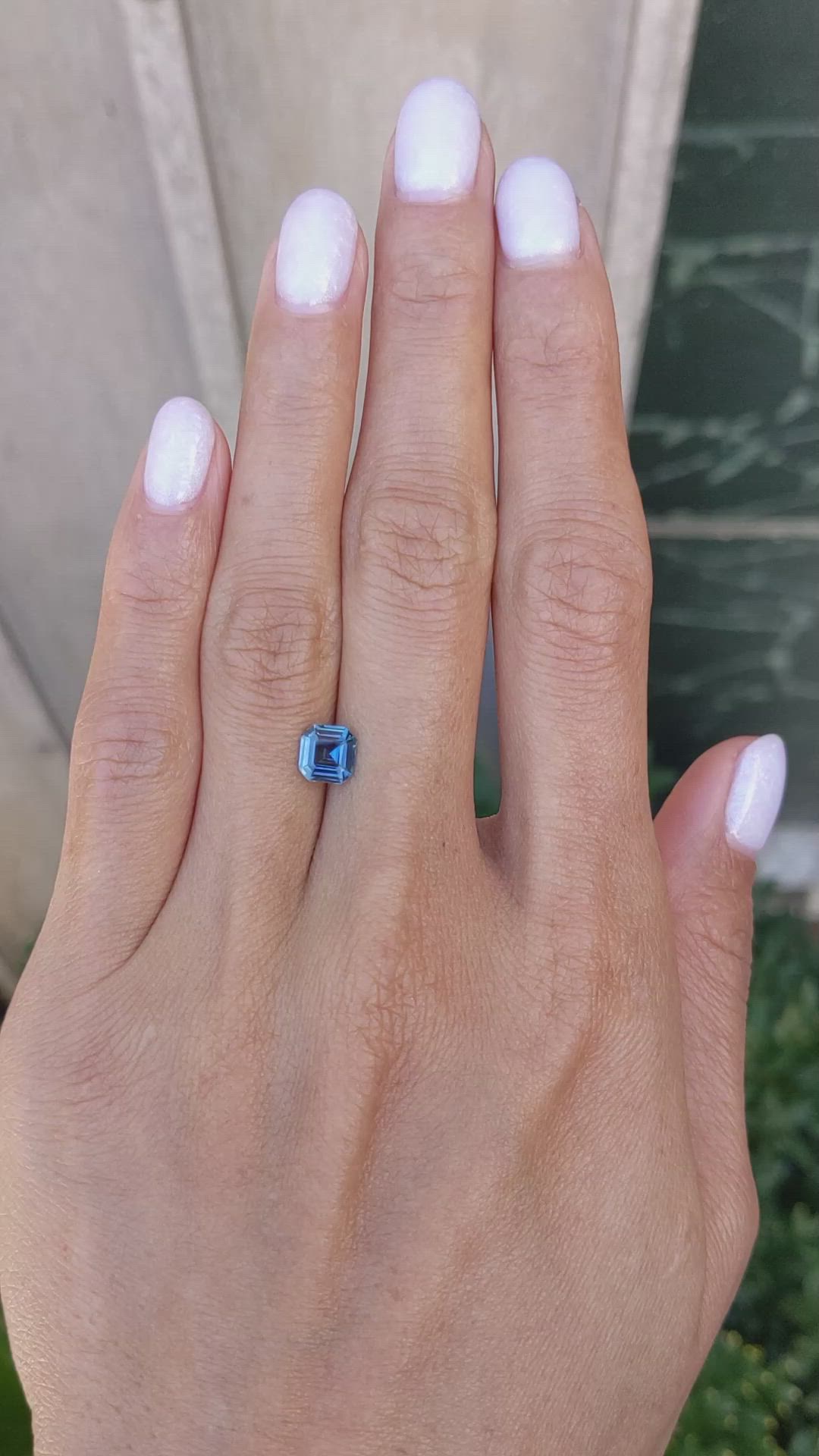 1.06 Ct. Greenish Blue Sapphire from Ceylon (Sri Lanka) Size Video