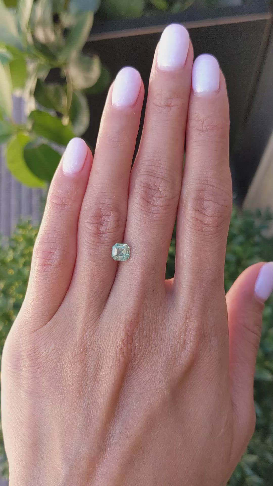 1.20 Ct. Green Sapphire from Ceylon (Sri Lanka) Size Video