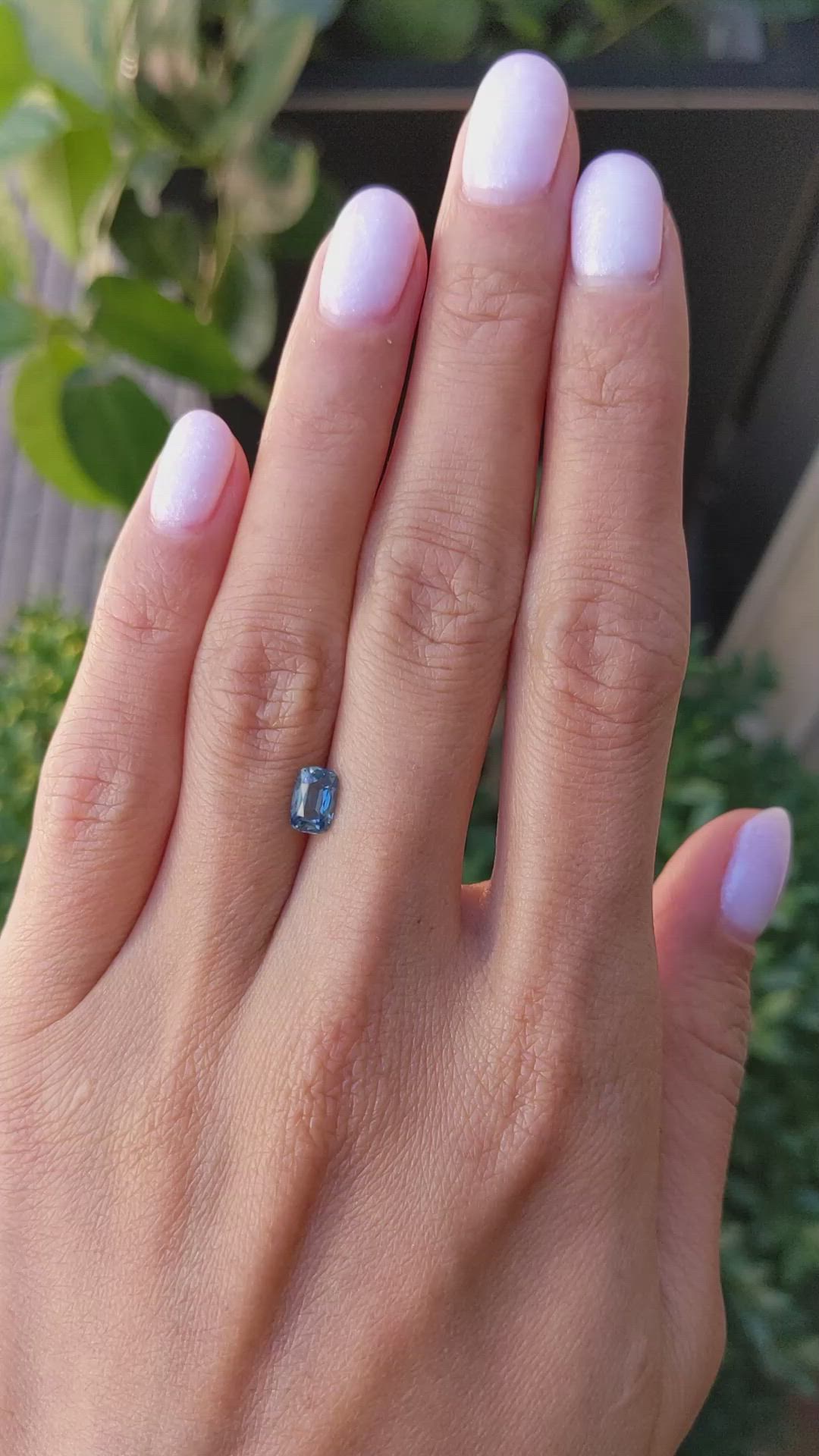 1.01 Ct. Greenish Blue Sapphire from Ceylon (Sri Lanka) Size Video