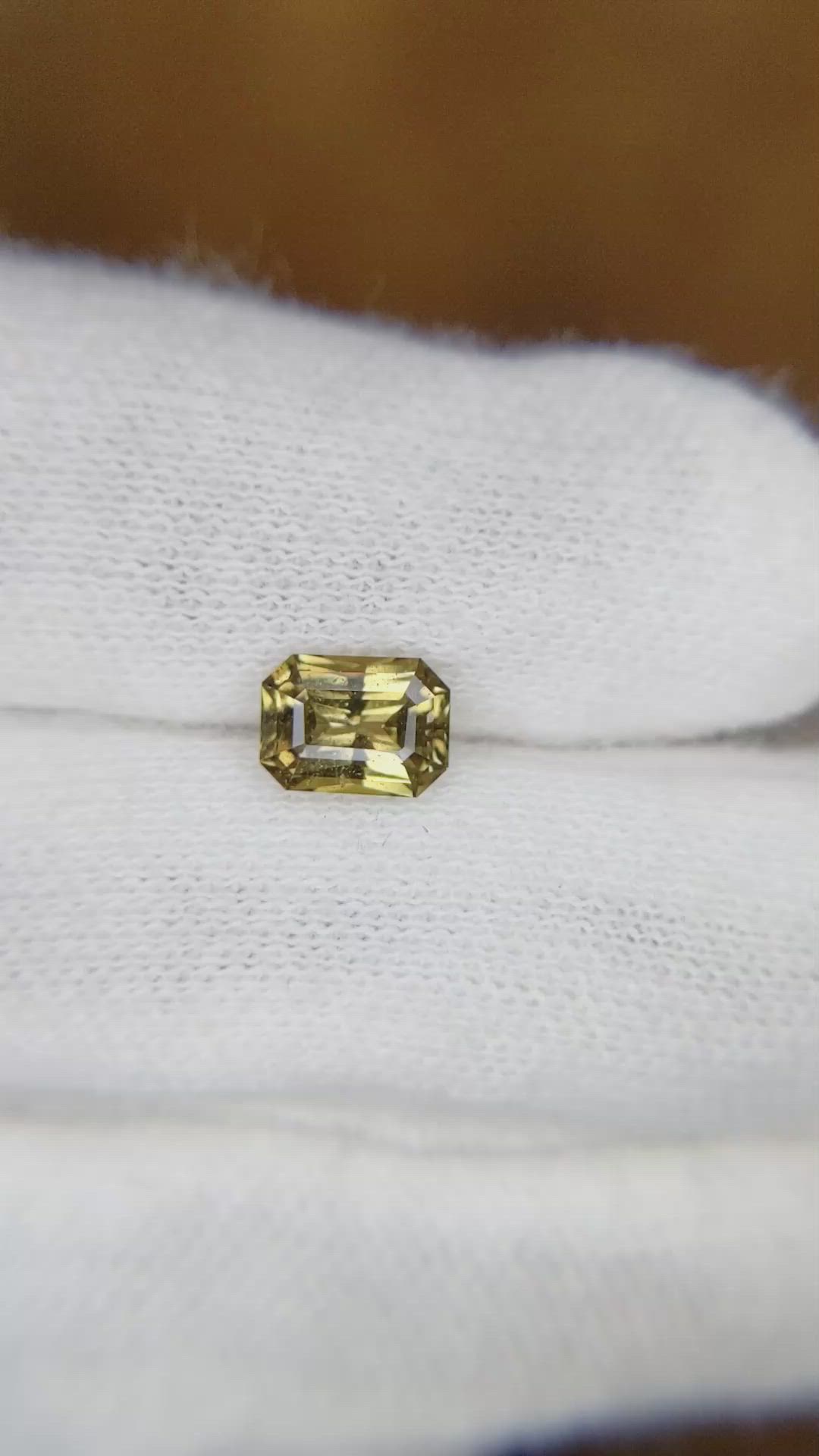 1.20 Ct. Greenish Brown Sapphire from Madagascar Size Video