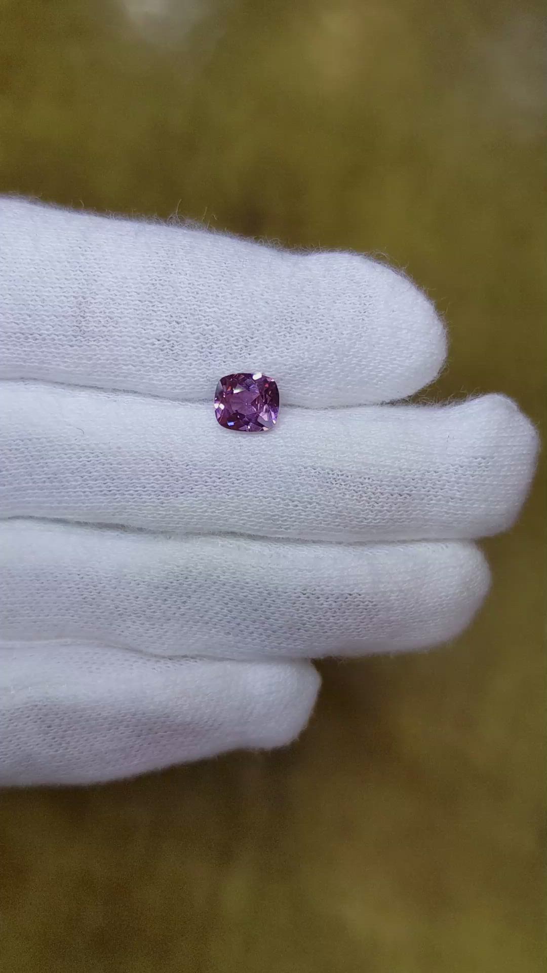 0.88 Ct. Purple Sapphire from Ceylon (Sri Lanka) Size Video