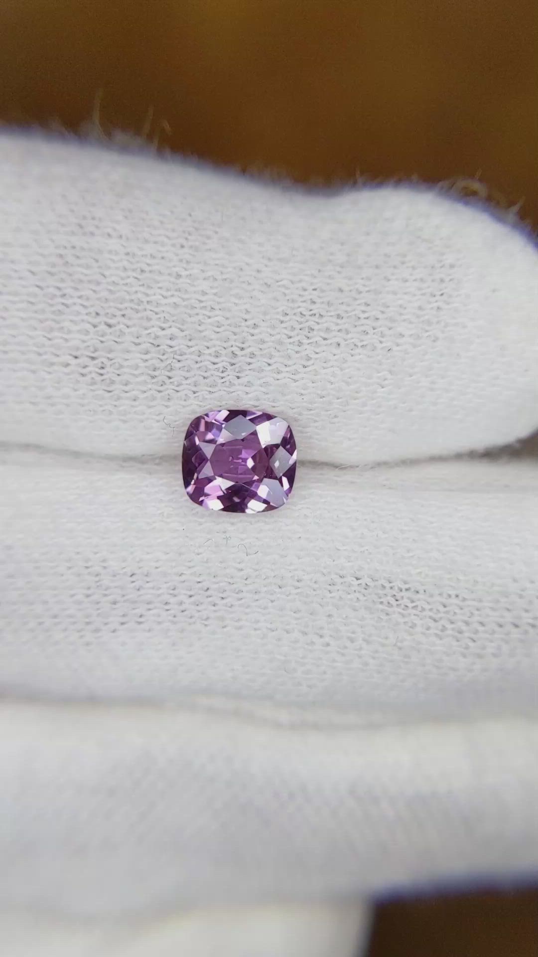 0.88 Ct. Purple Sapphire from Ceylon (Sri Lanka) Size Video