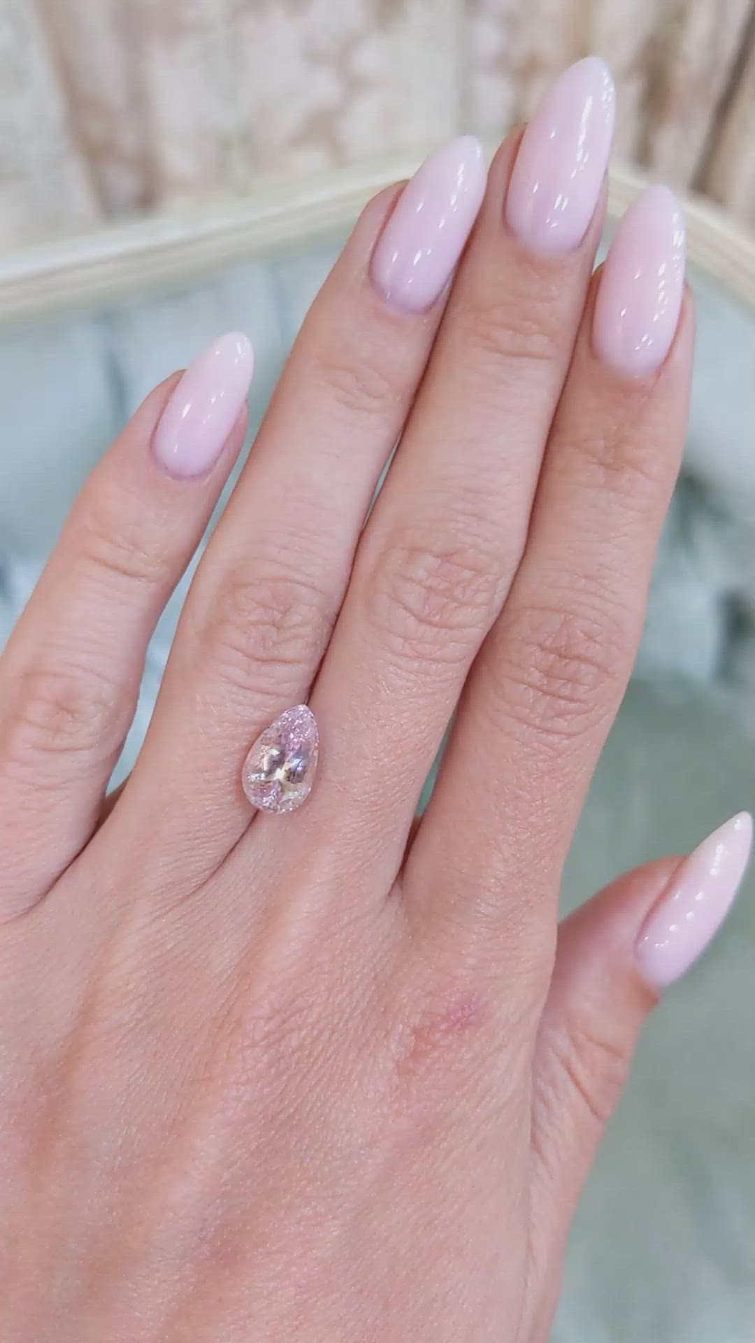 3.29 Ct. Pink Sapphire from Ceylon (Sri Lanka) Size Video