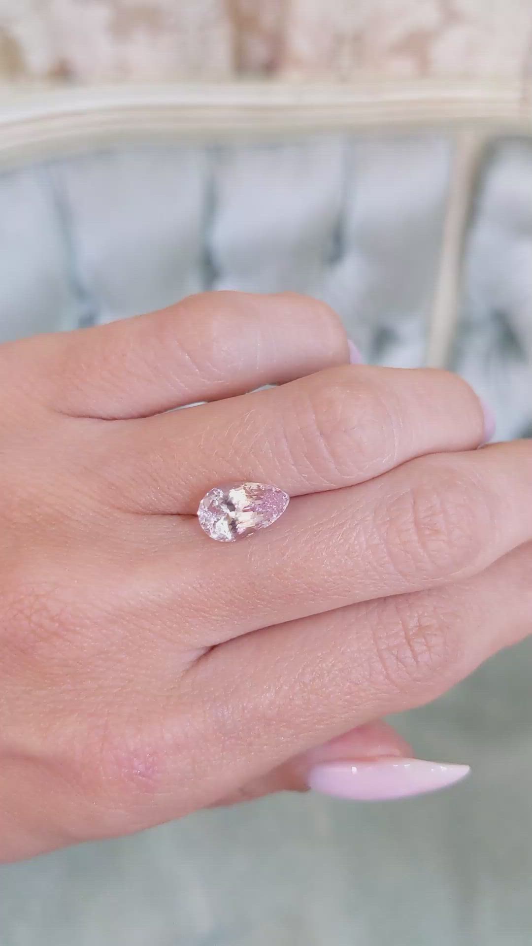 3.29 Ct. Pink Sapphire from Ceylon (Sri Lanka) Size Video