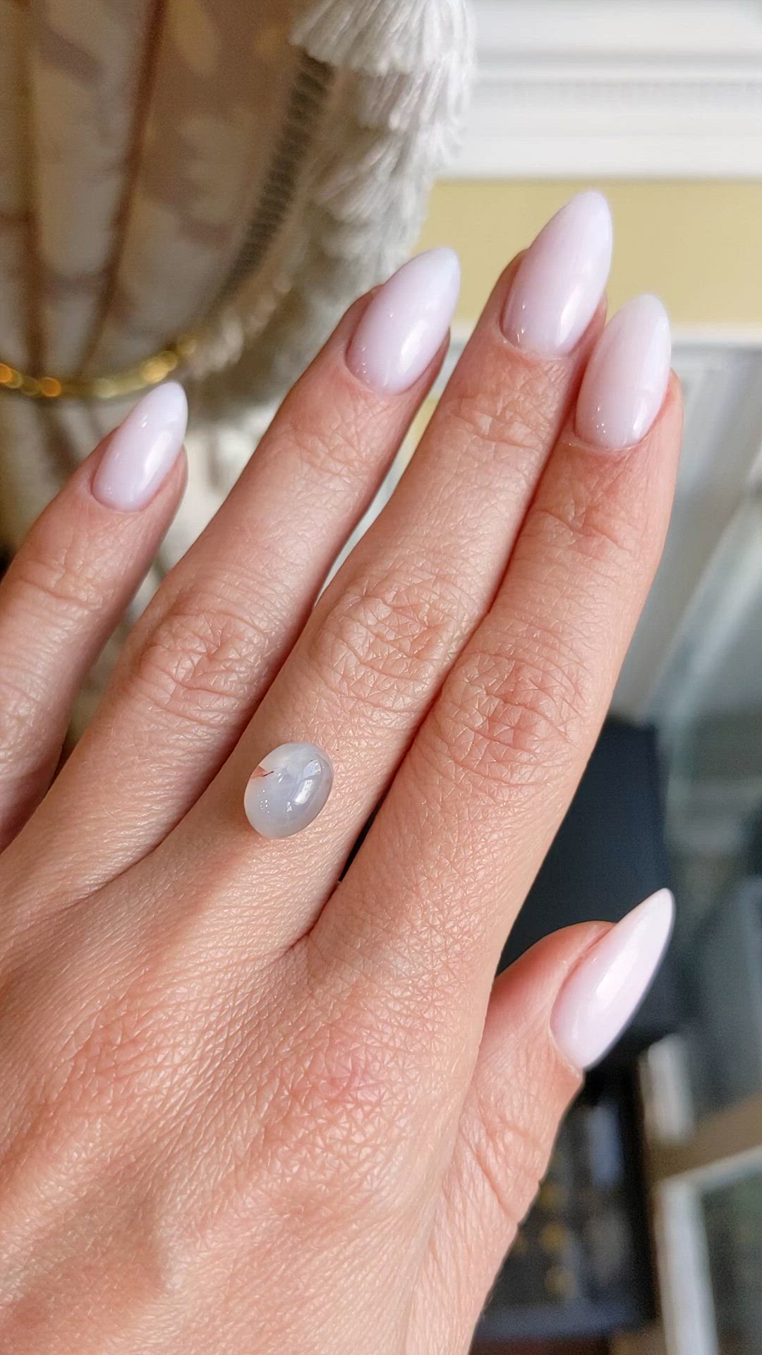 3.49 Ct. Grey Star Sapphire from Ceylon (Sri Lanka) Size Video