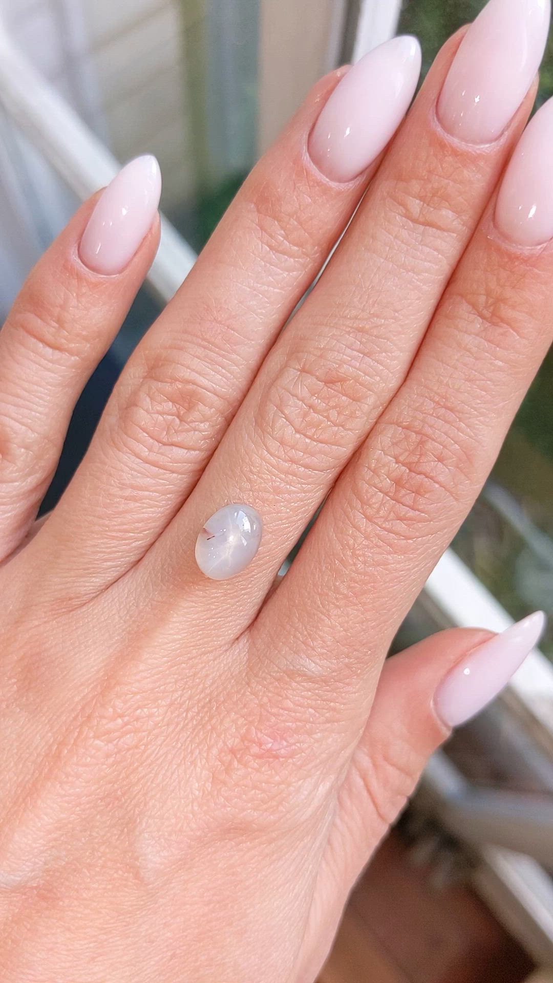 3.49 Ct. Grey Star Sapphire from Ceylon (Sri Lanka) Size Video