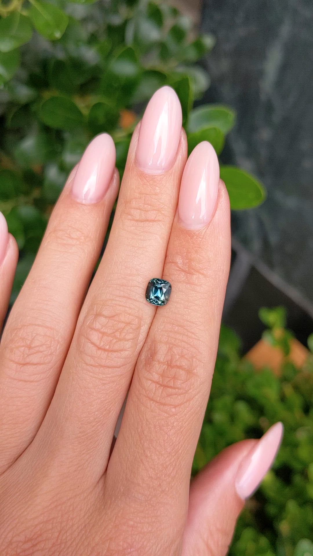 1.19 Ct. Bluish Green Sapphire from Madagascar Size Video