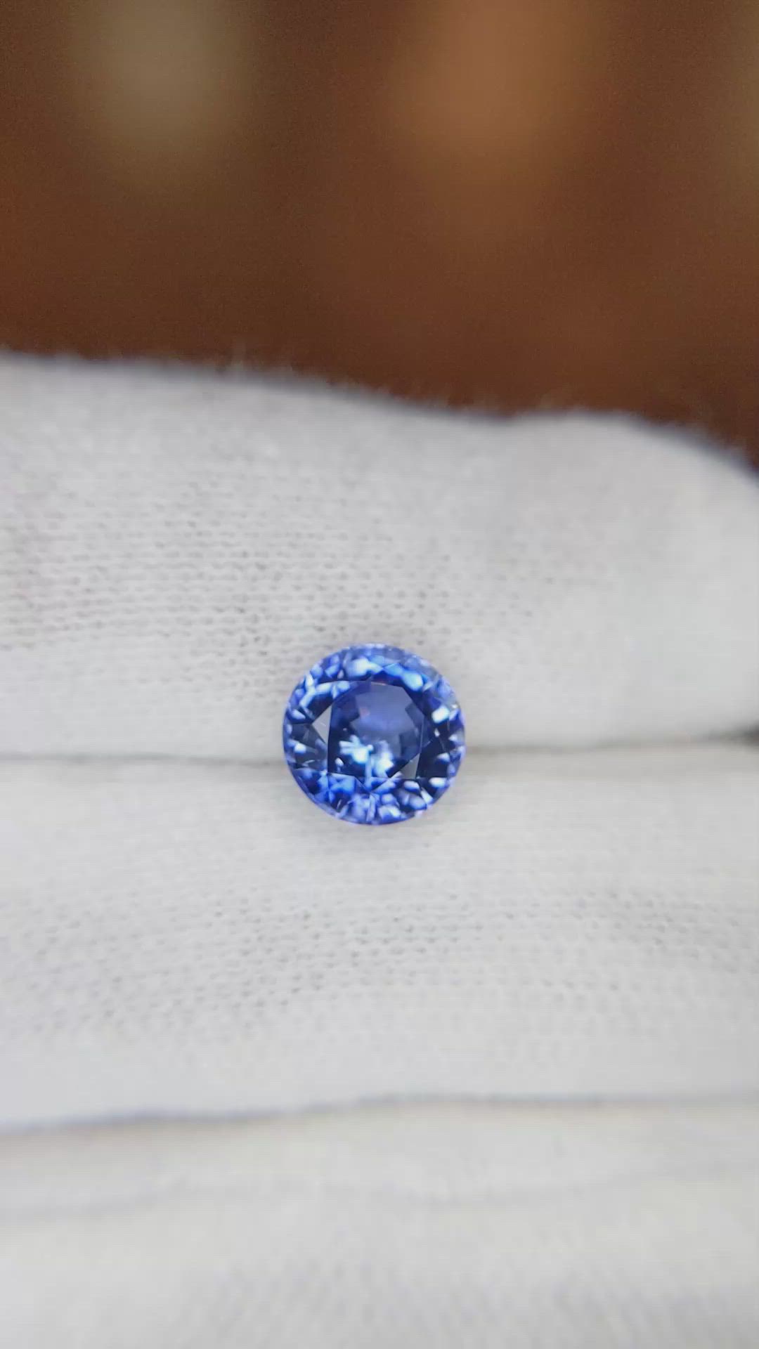 2.25 Ct. Blue Sapphire from Ceylon (Sri Lanka) Size Video