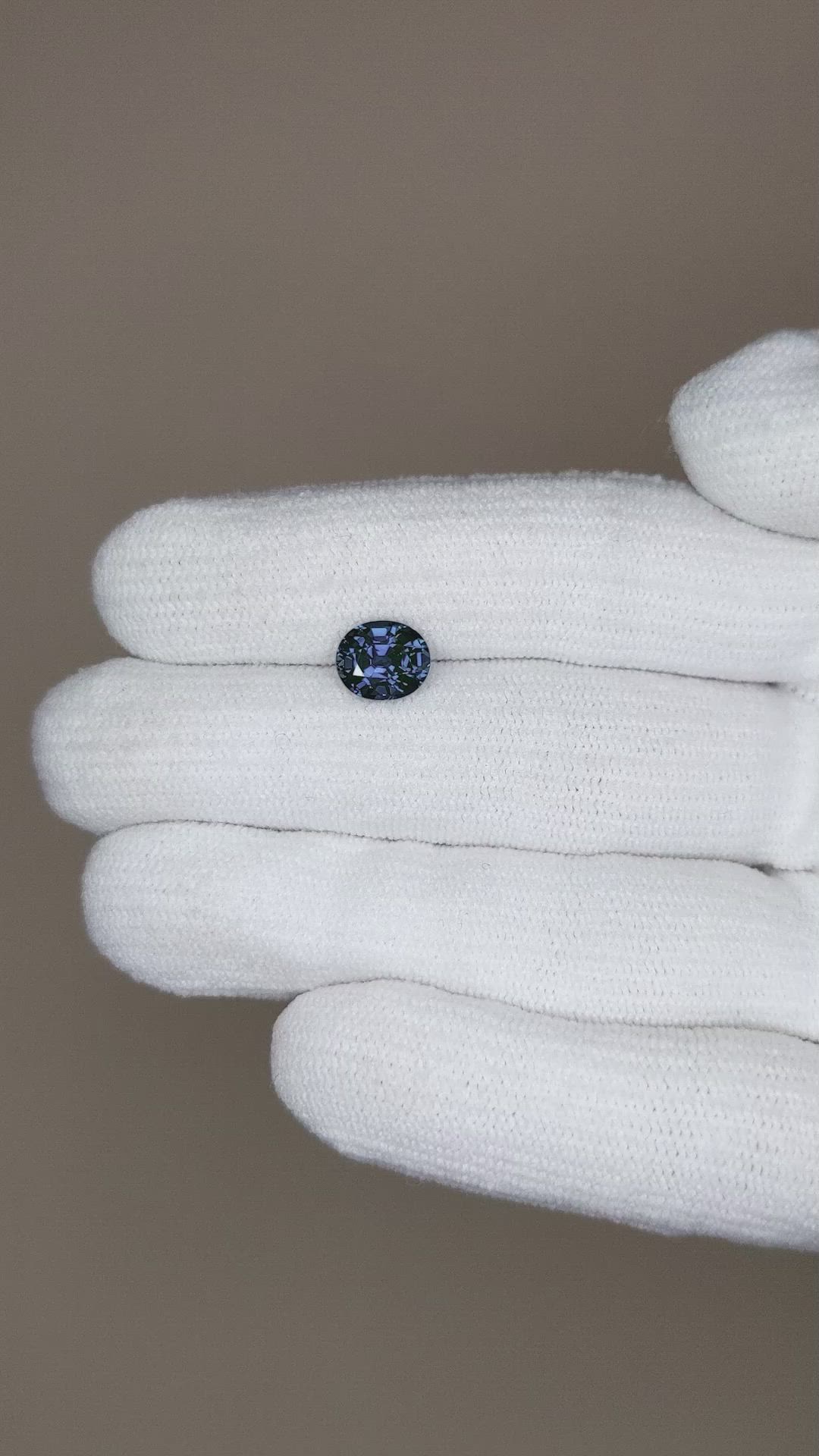 1.82 Ct. Bluish Purple Sapphire from Ceylon (Sri Lanka) Size Video