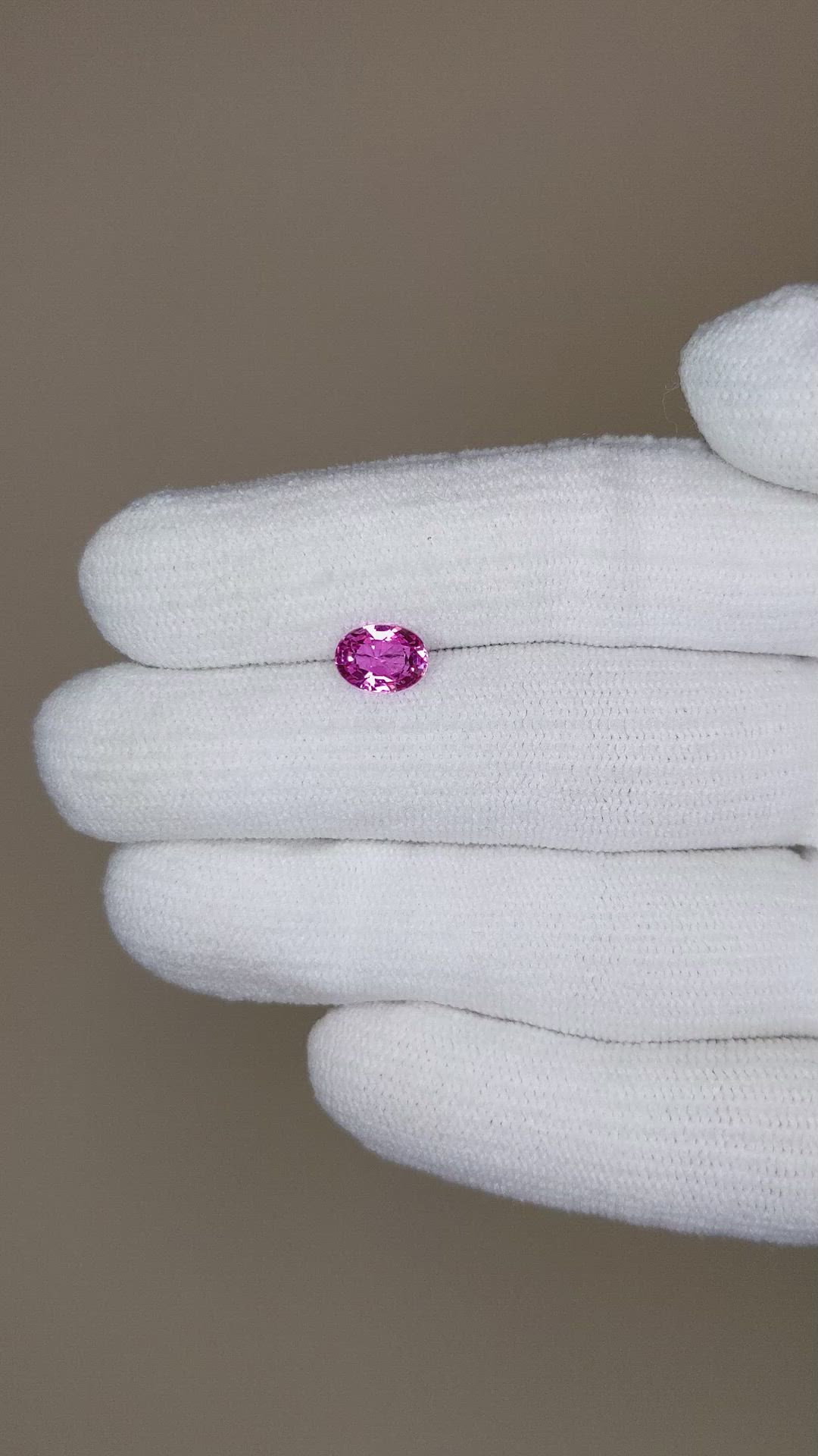 1.28 Ct. Pink Sapphire from Ceylon (Sri Lanka) Size Video