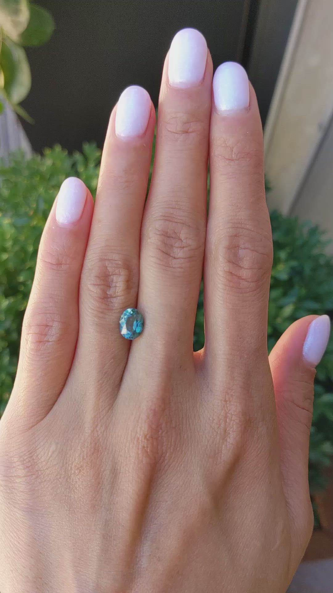 1.71 Ct. Greenish Blue Sapphire from Ceylon (Sri Lanka) Size Video