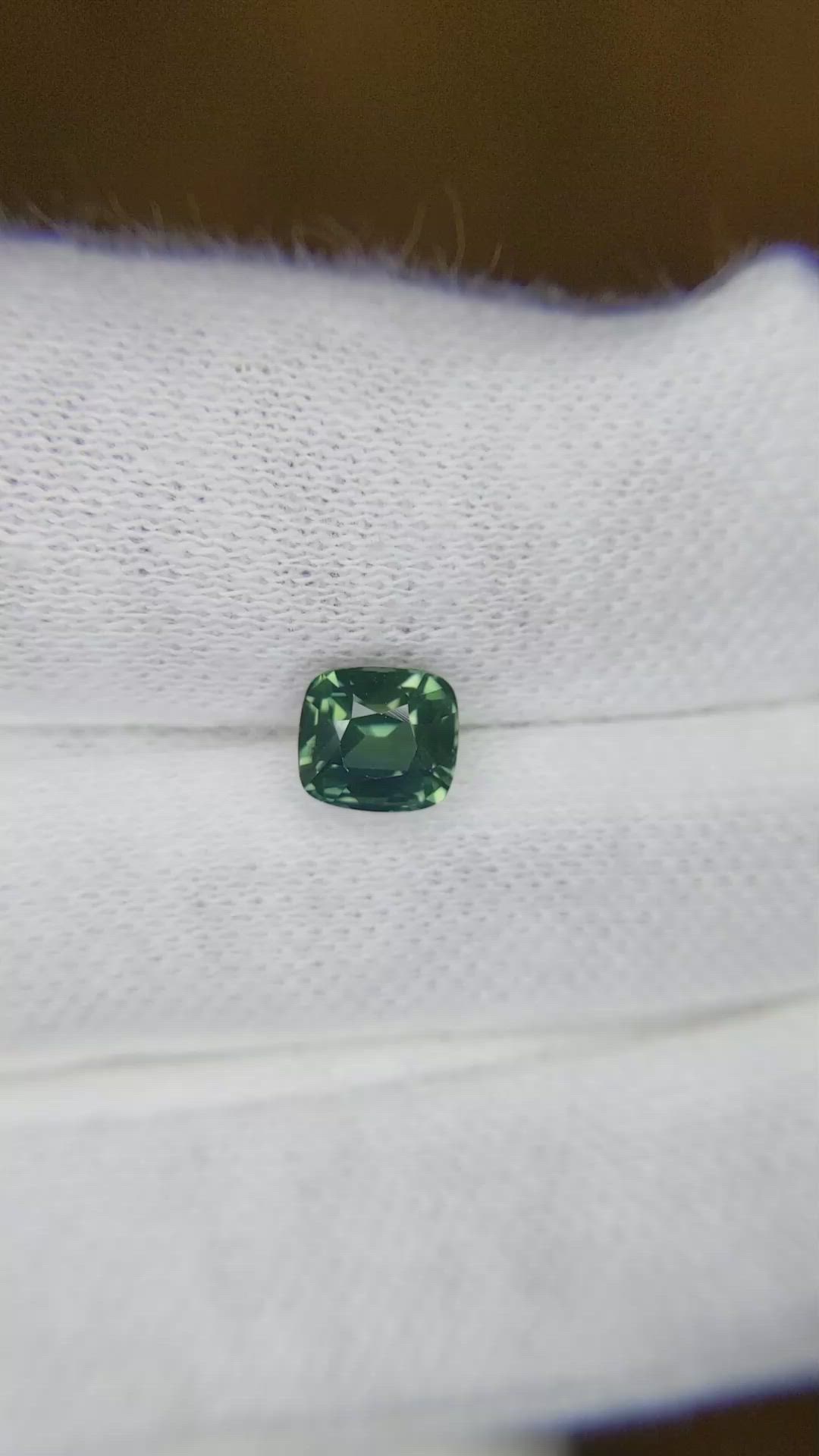1.25 Ct. Bluish Green Sapphire from Ceylon (Sri Lanka) Size Video