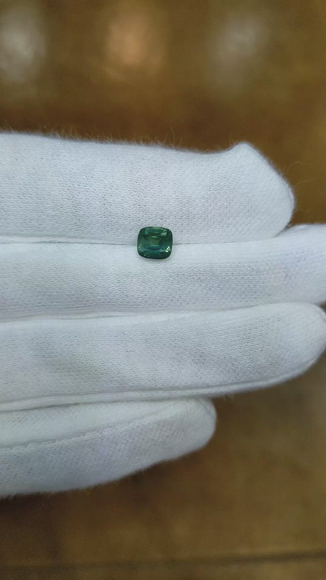 1.25 Ct. Bluish Green Sapphire from Ceylon (Sri Lanka) Size Video