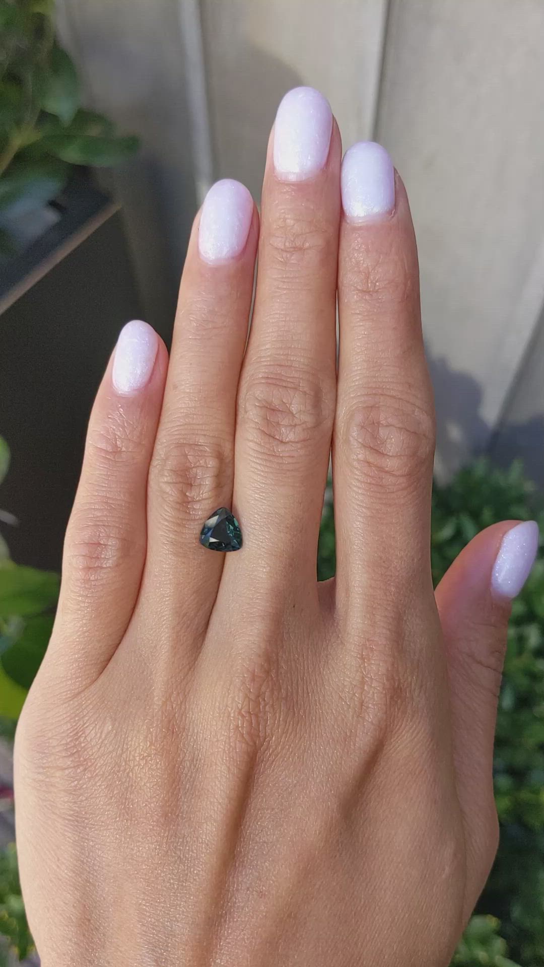 1.56 Ct. Greenish Blue Sapphire from Ceylon (Sri Lanka) Size Video