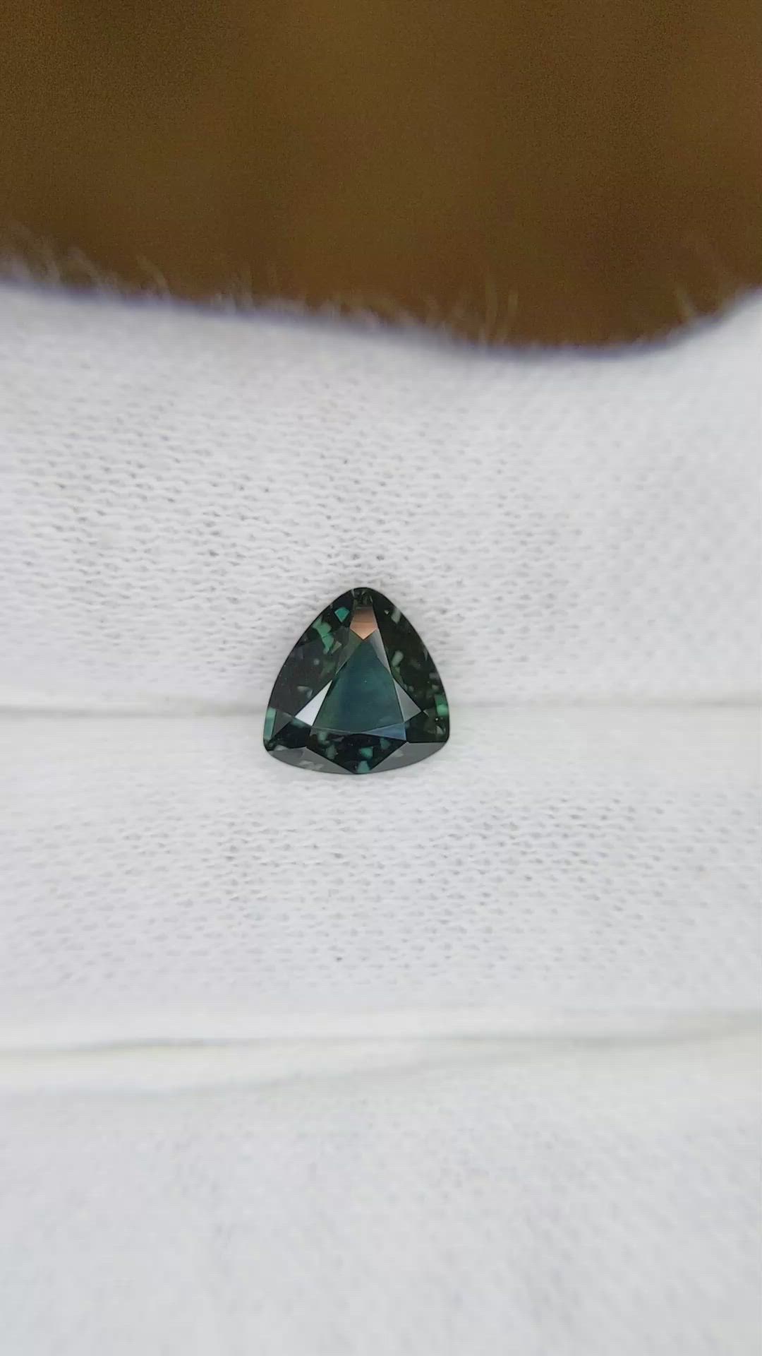 1.56 Ct. Greenish Blue Sapphire from Ceylon (Sri Lanka) Size Video