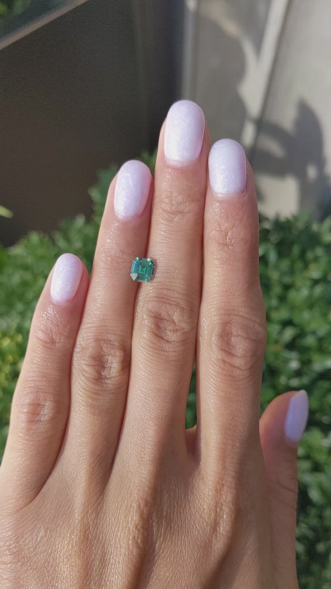 1.15 Ct. Bluish Green Sapphire from Ceylon (Sri Lanka) Size Video