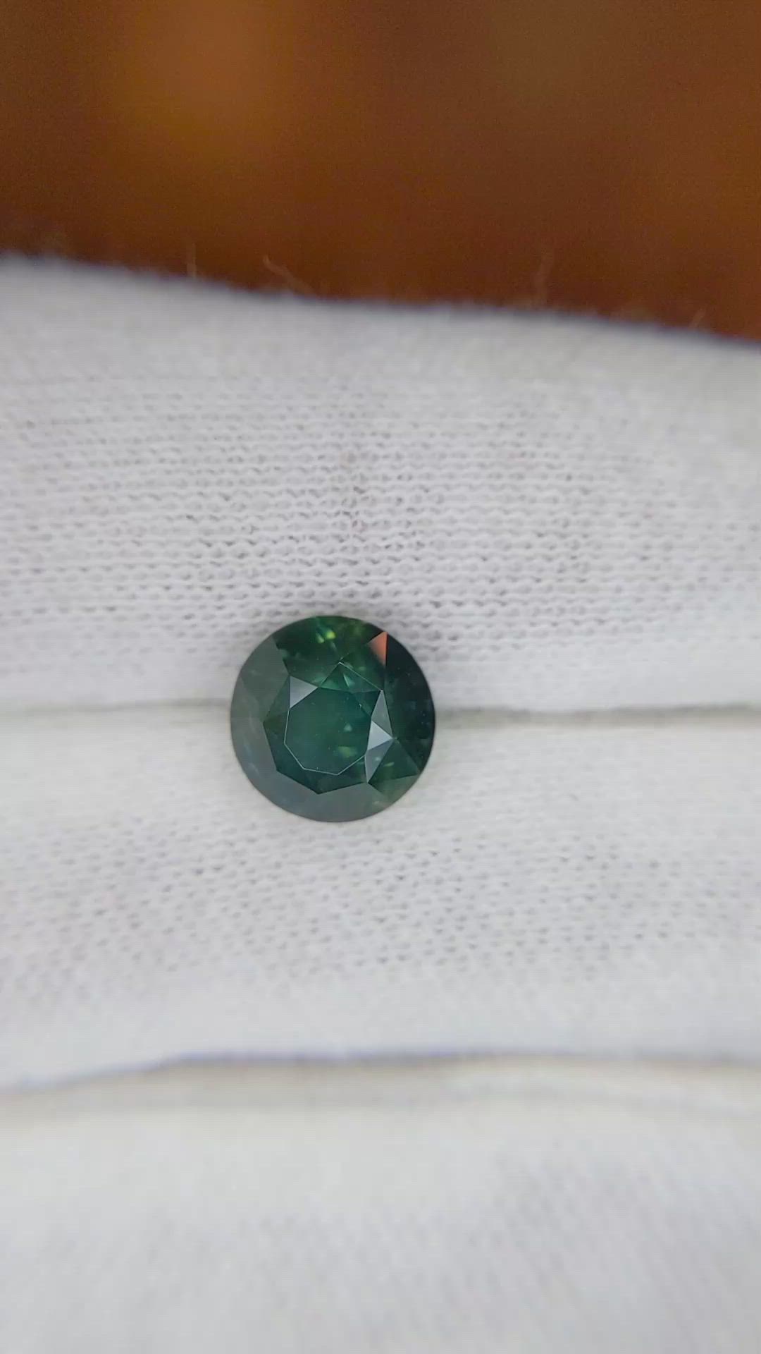 3.45 Ct. Bluish Green Sapphire from Madagascar Size Video