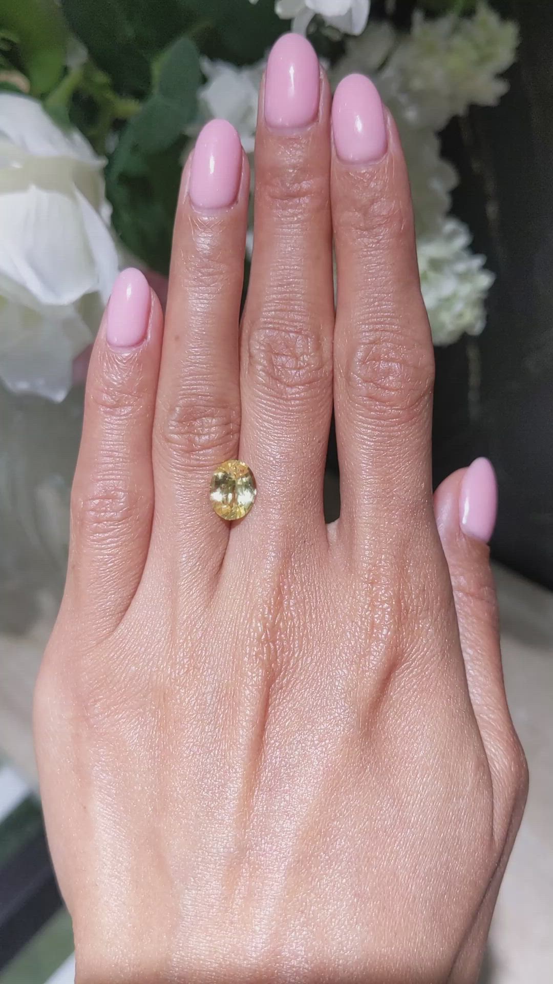 3.07 Ct. Yellow Sapphire from Ceylon (Sri Lanka) Size Video