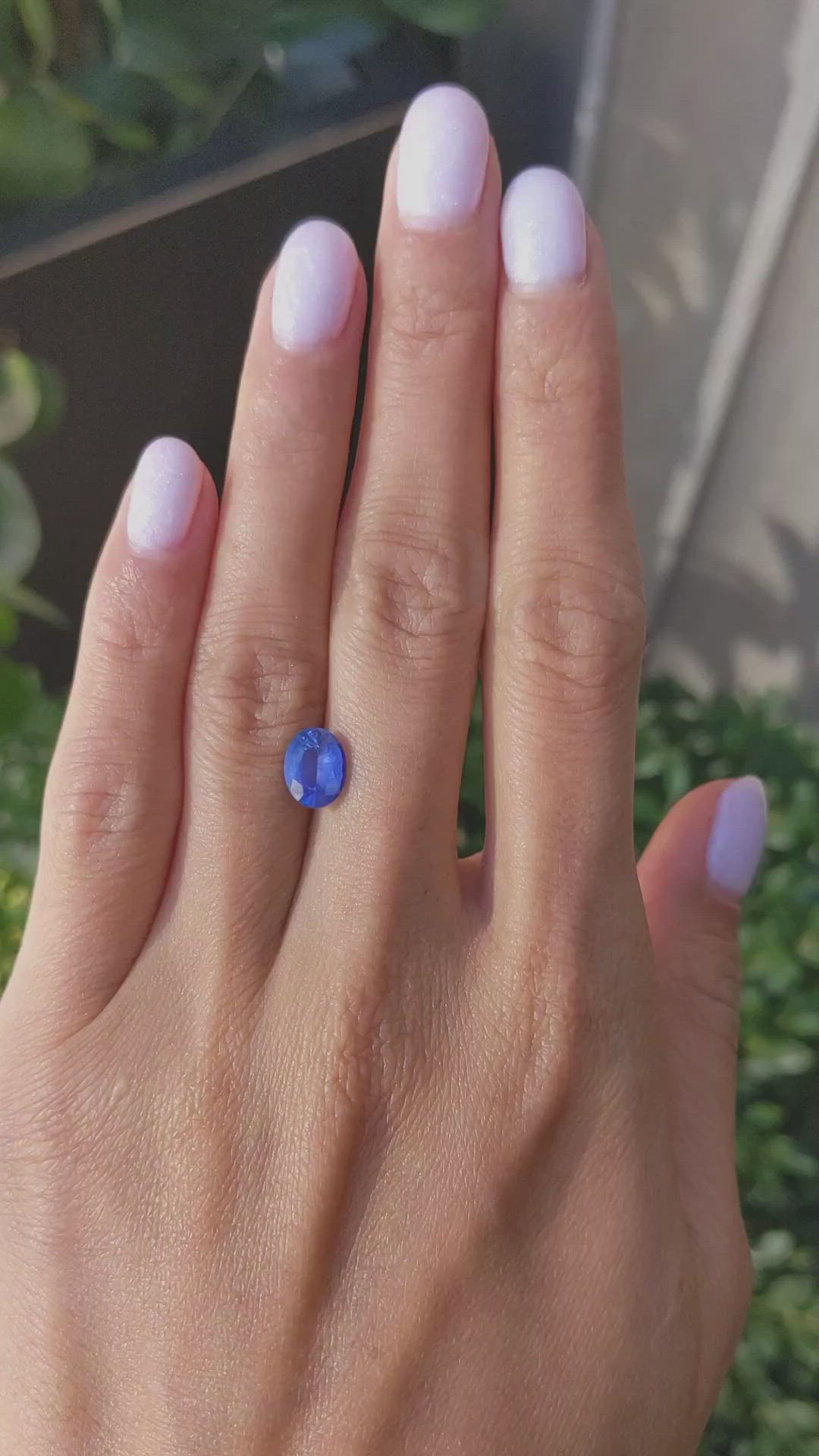 1.94 Ct. Blue Sapphire from Ceylon (Sri Lanka) Size Video