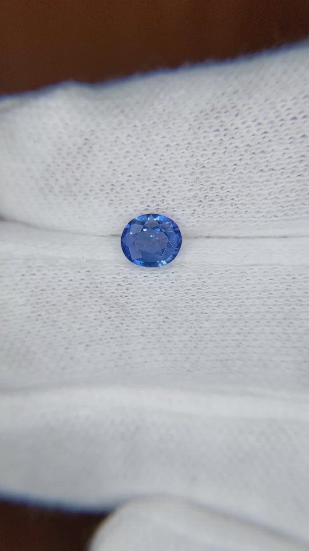 0.58 Ct. Blue Sapphire from Ceylon (Sri Lanka) Size Video