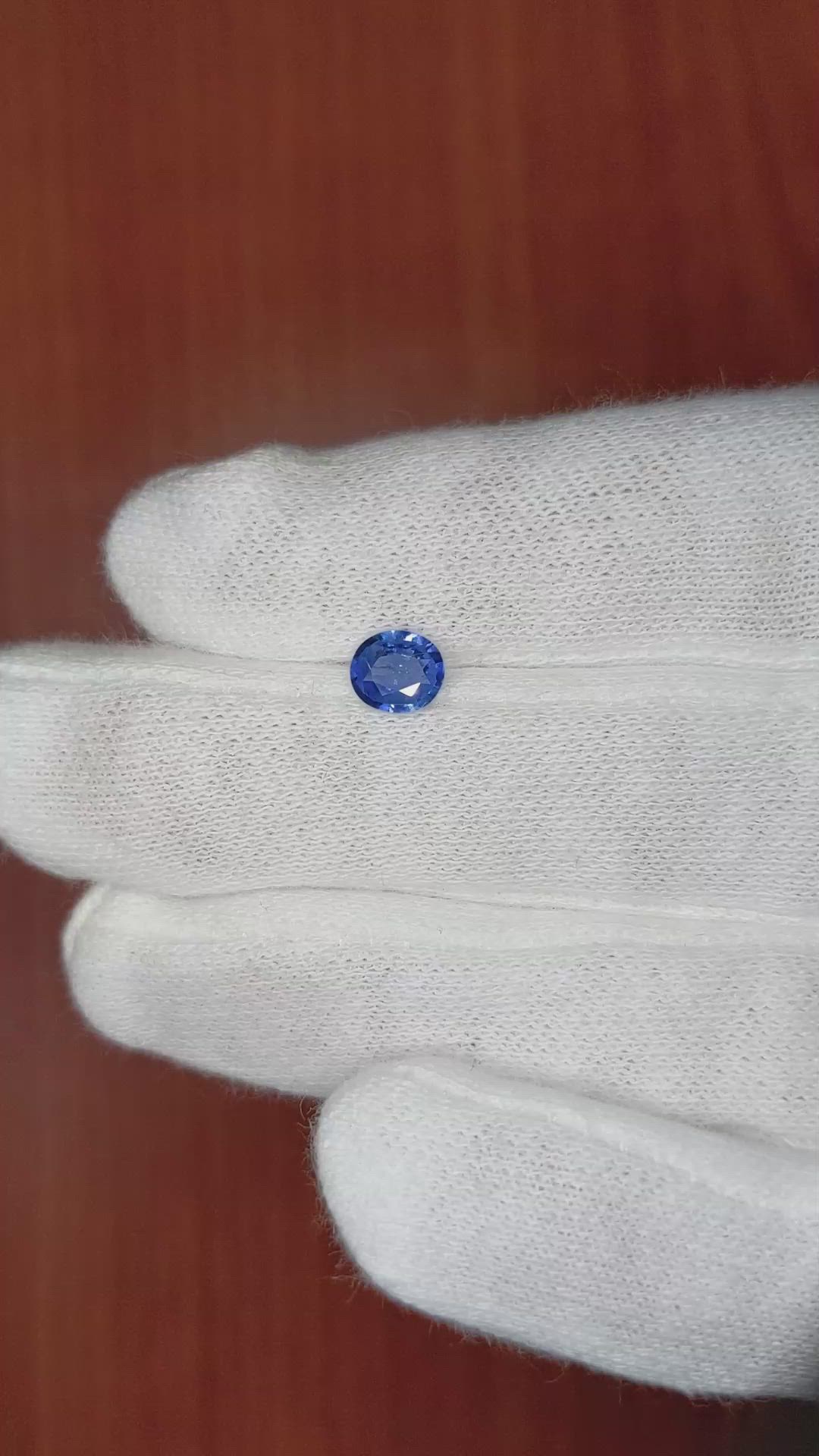 0.58 Ct. Blue Sapphire from Ceylon (Sri Lanka) Size Video