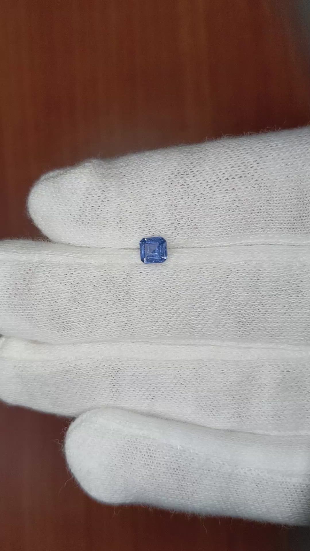 0.40 Ct. Blue Sapphire from Ceylon (Sri Lanka) Size Video