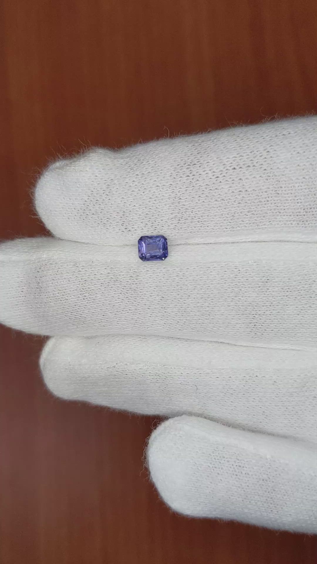 0.45 Ct. Violet Sapphire from Ceylon (Sri Lanka) Size Video