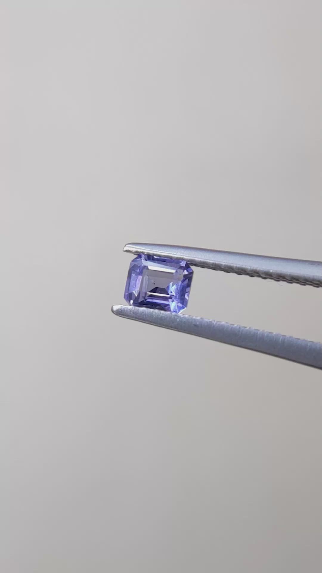 0.45 Ct. Violet Sapphire from Ceylon (Sri Lanka) Size Video