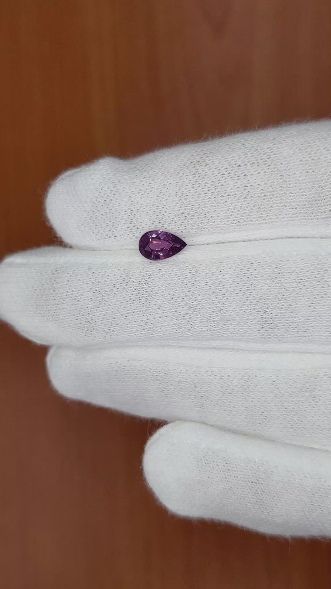 0.90 Ct. Pinkish Purple Sapphire from Ceylon (Sri Lanka) Size Video