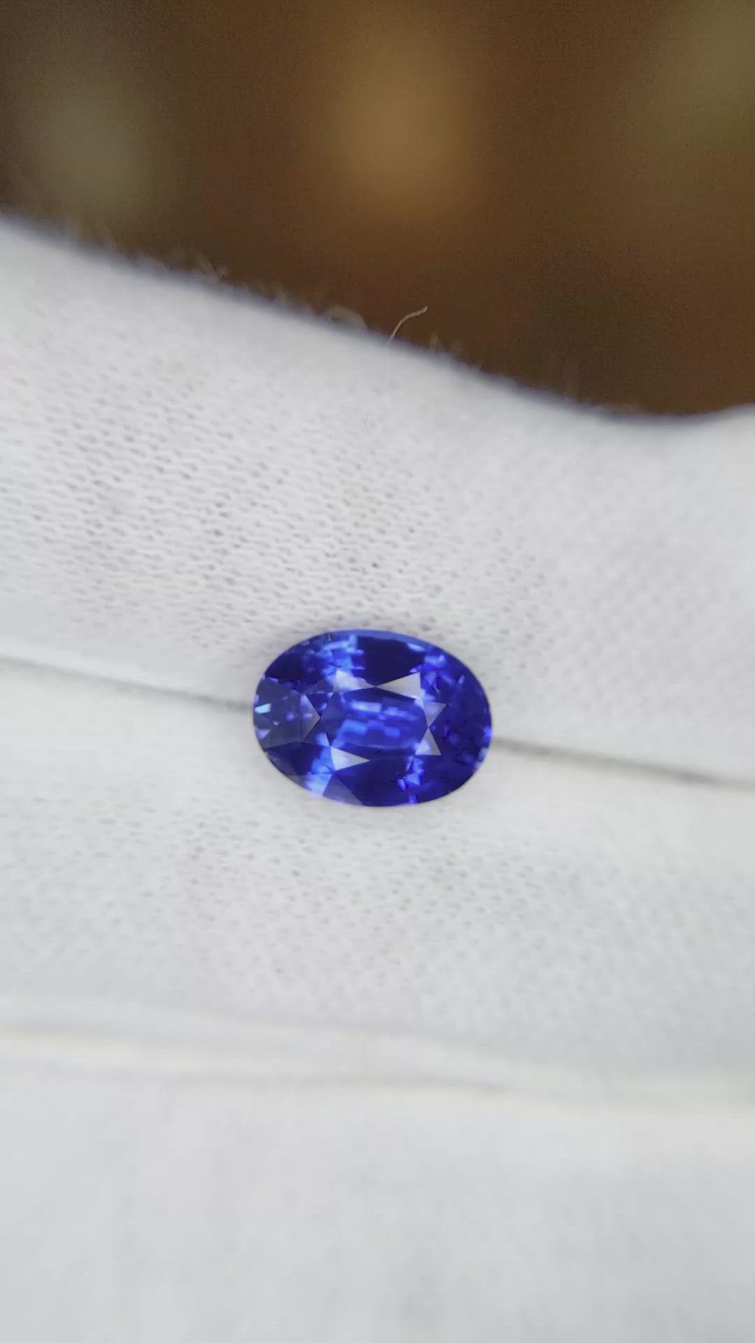 3.06 Ct. Blue Sapphire from Ceylon (Sri Lanka) Size Video