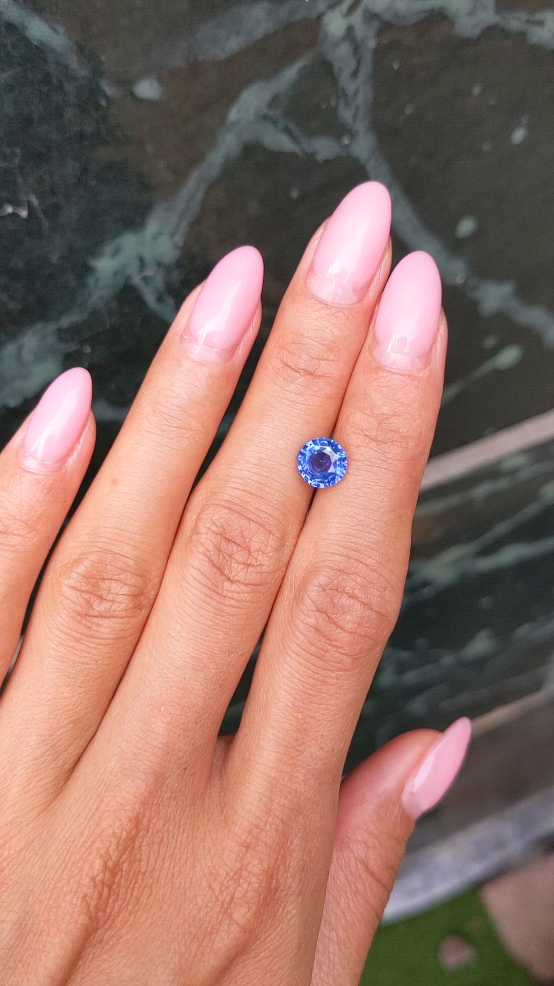 2.06 Ct. Blue Sapphire from Ceylon (Sri Lanka) Size Video
