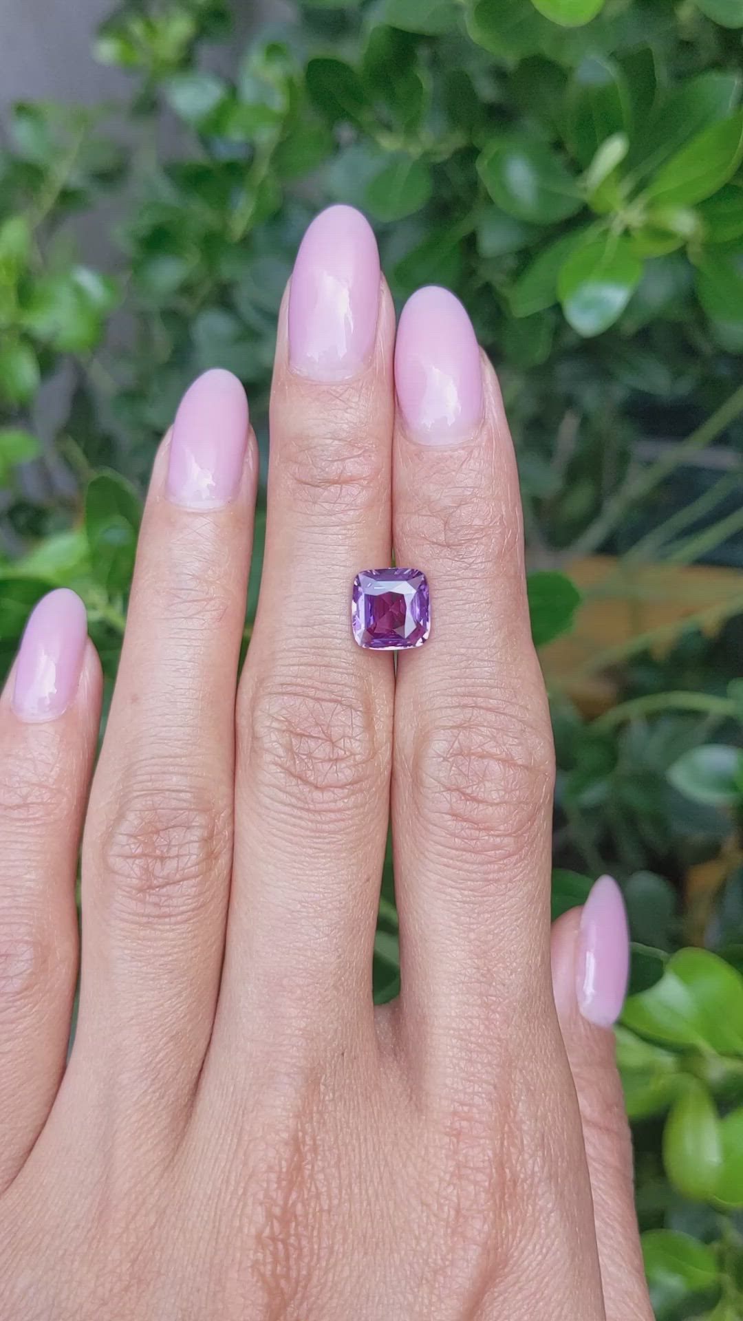 3.07 Ct. Purple Sapphire from Madagascar Size Video