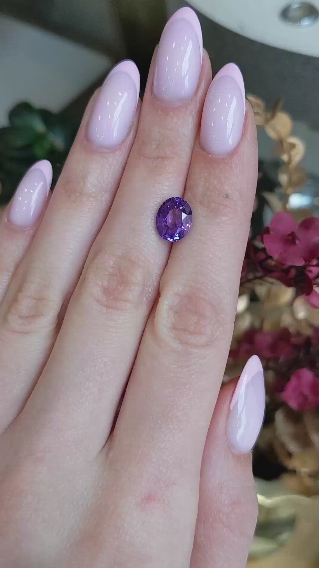 3.58 Ct. Color Change Sapphire from Ceylon (Sri Lanka) Size Video