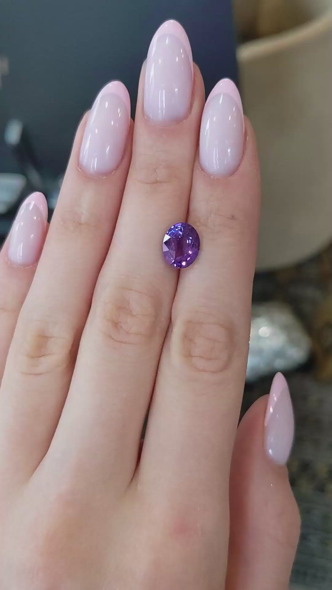 3.58 Ct. Color Change Sapphire from Ceylon (Sri Lanka) Size Video