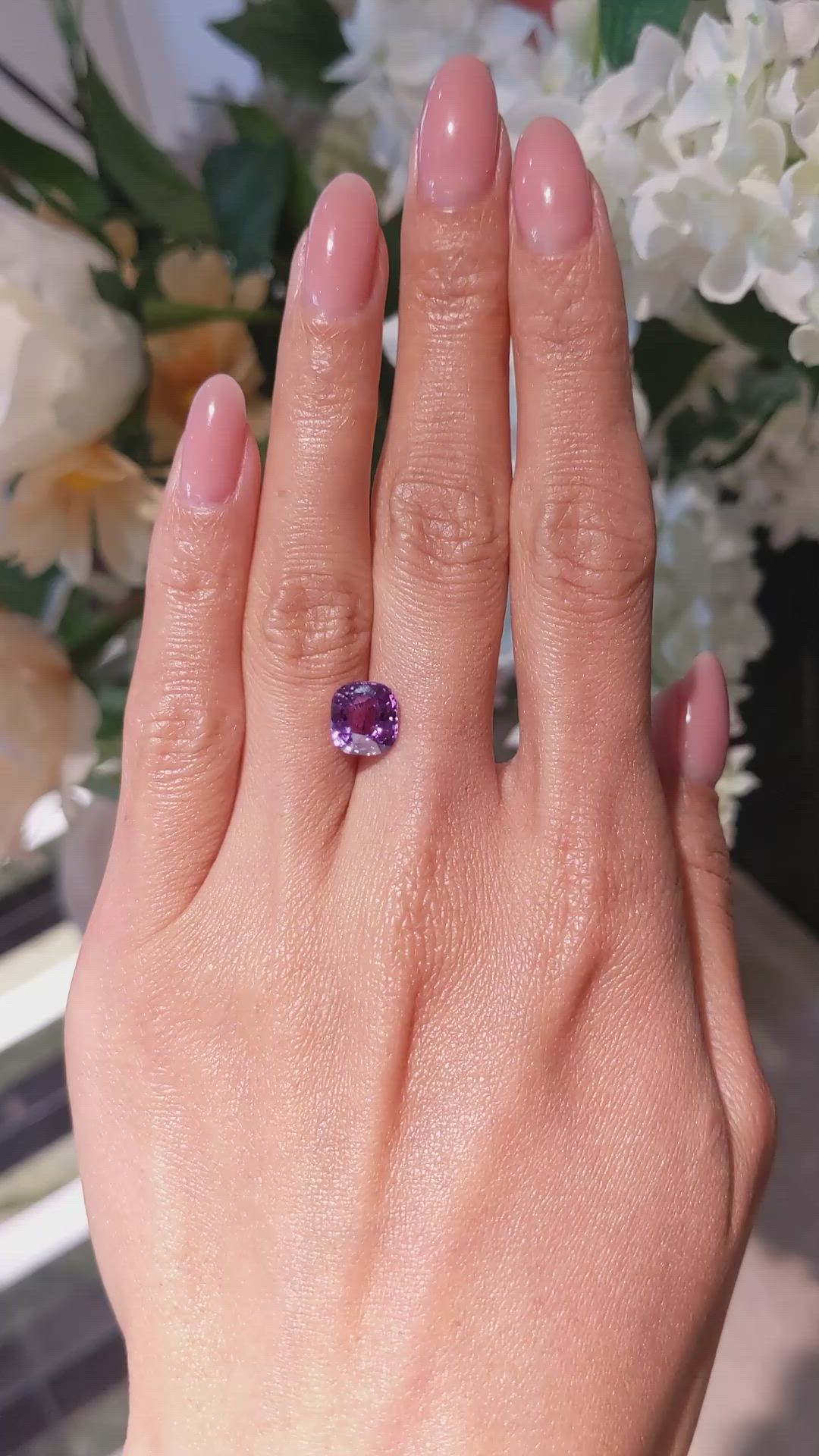 3.04 Ct. Purple Sapphire from Madagascar Size Video