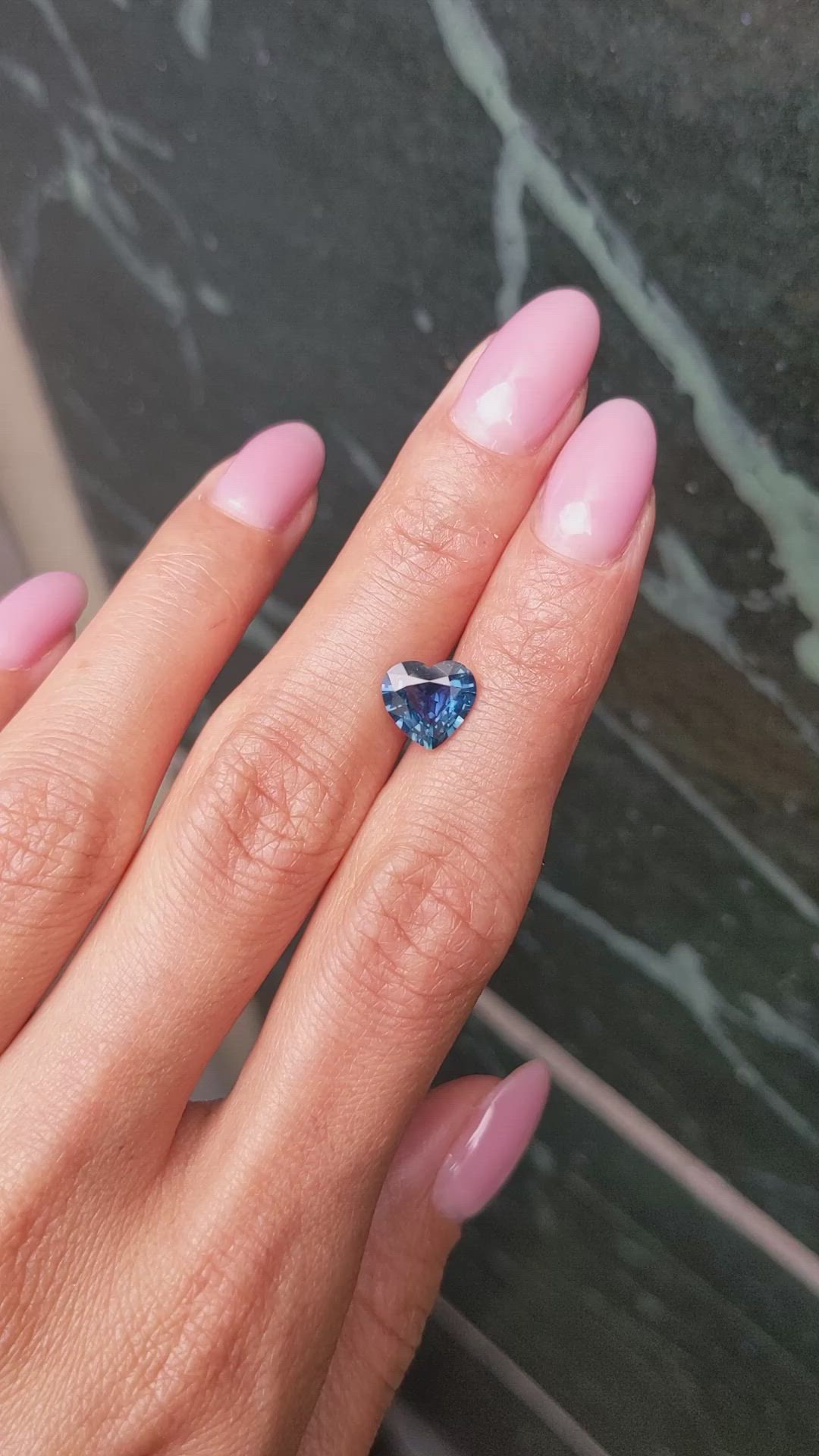 2.08 Ct. Greenish Blue Sapphire from Ceylon (Sri Lanka) Size Video