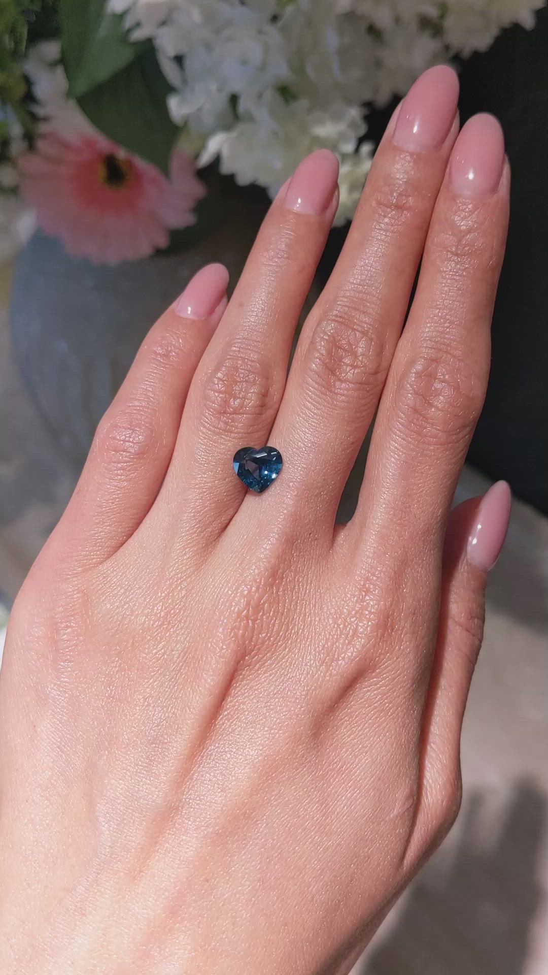 2.08 Ct. Greenish Blue Sapphire from Ceylon (Sri Lanka) Size Video