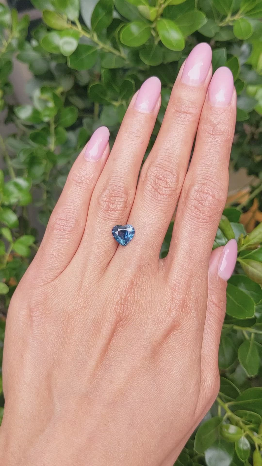2.08 Ct. Greenish Blue Sapphire from Ceylon (Sri Lanka) Size Video