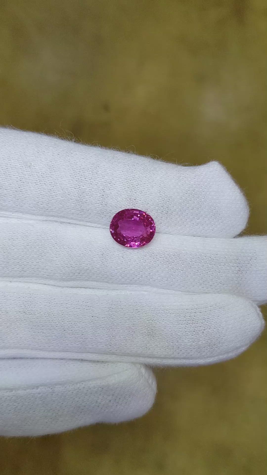 3.13 Ct. Pink Sapphire from Madagascar Size Video