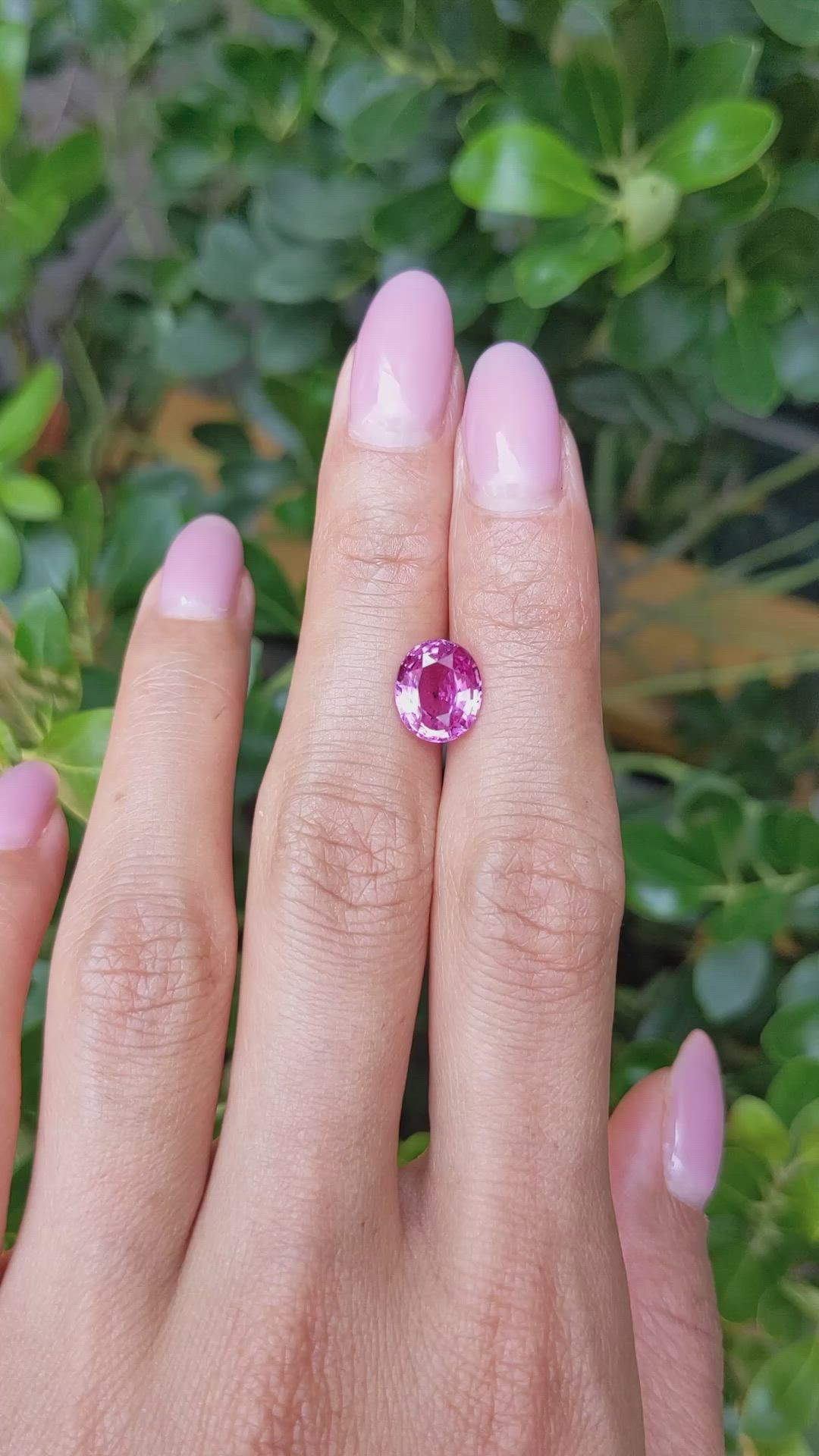 3.13 Ct. Pink Sapphire from Madagascar Size Video