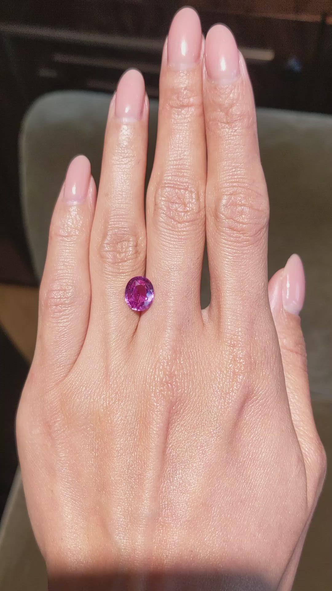 3.13 Ct. Pink Sapphire from Madagascar Size Video