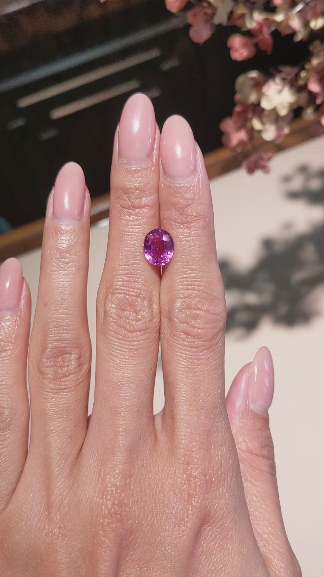 3.13 Ct. Pink Sapphire from Madagascar Size Video