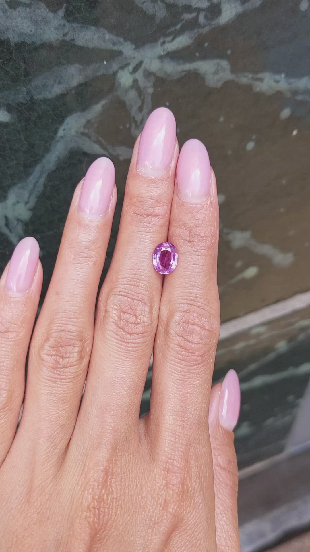 2.04 Ct. Pink Sapphire from Ceylon (Sri Lanka) Size Video