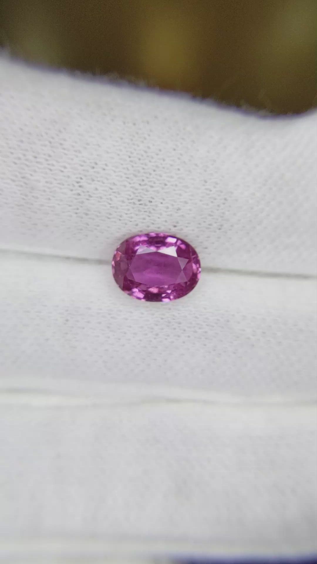 2.04 Ct. Pink Sapphire from Ceylon (Sri Lanka) Size Video