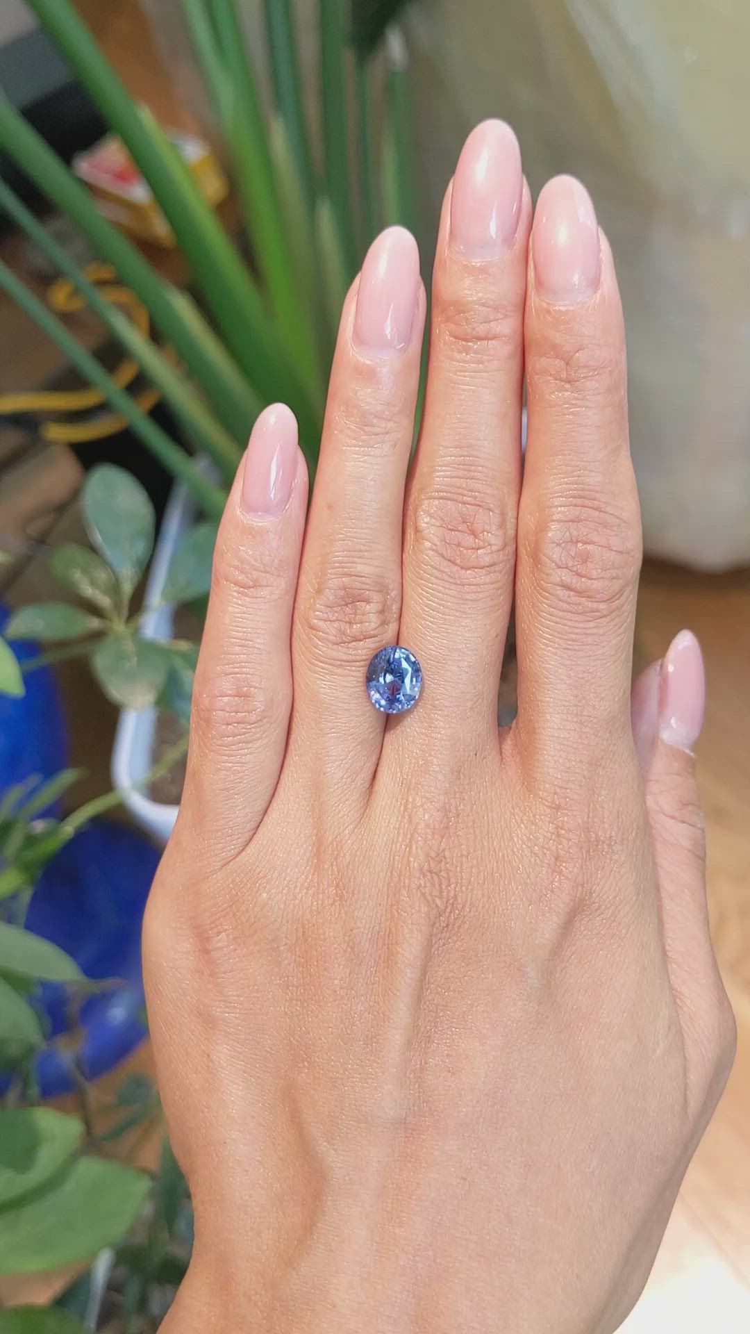 3.28 Ct. Blue Sapphire from Ceylon (Sri Lanka) Size Video