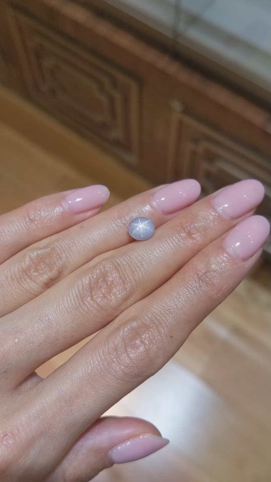 2.32 Ct. Grey Star Sapphire from Ceylon (Sri Lanka) Size Video