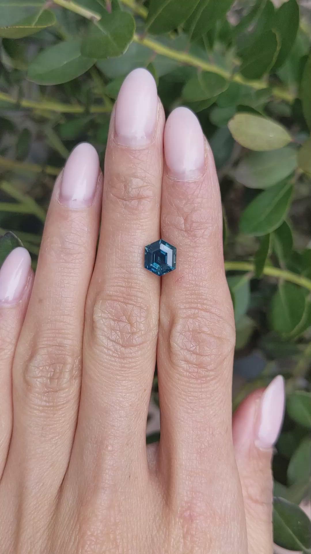 2.26 Ct. Bluish Green Sapphire from Ceylon (Sri Lanka) Size Video