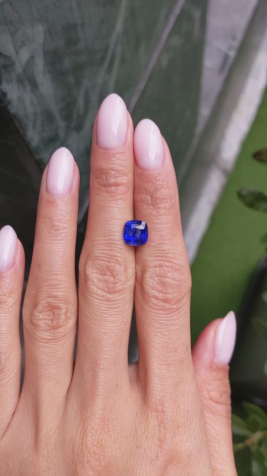 2.54 Ct. Blue Sapphire from Ceylon (Sri Lanka) Size Video