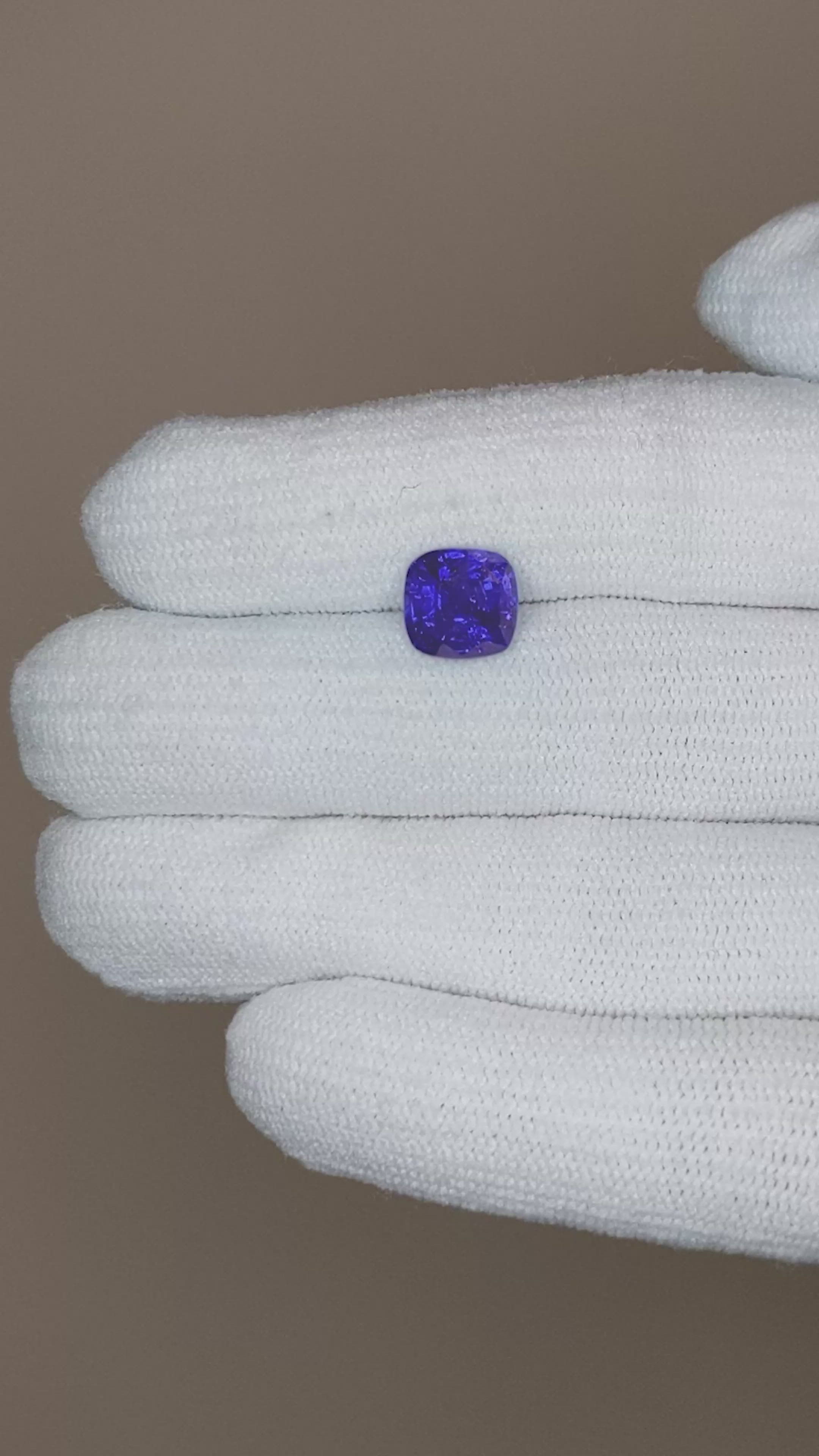 2.54 Ct. Blue Sapphire from Ceylon (Sri Lanka) Size Video